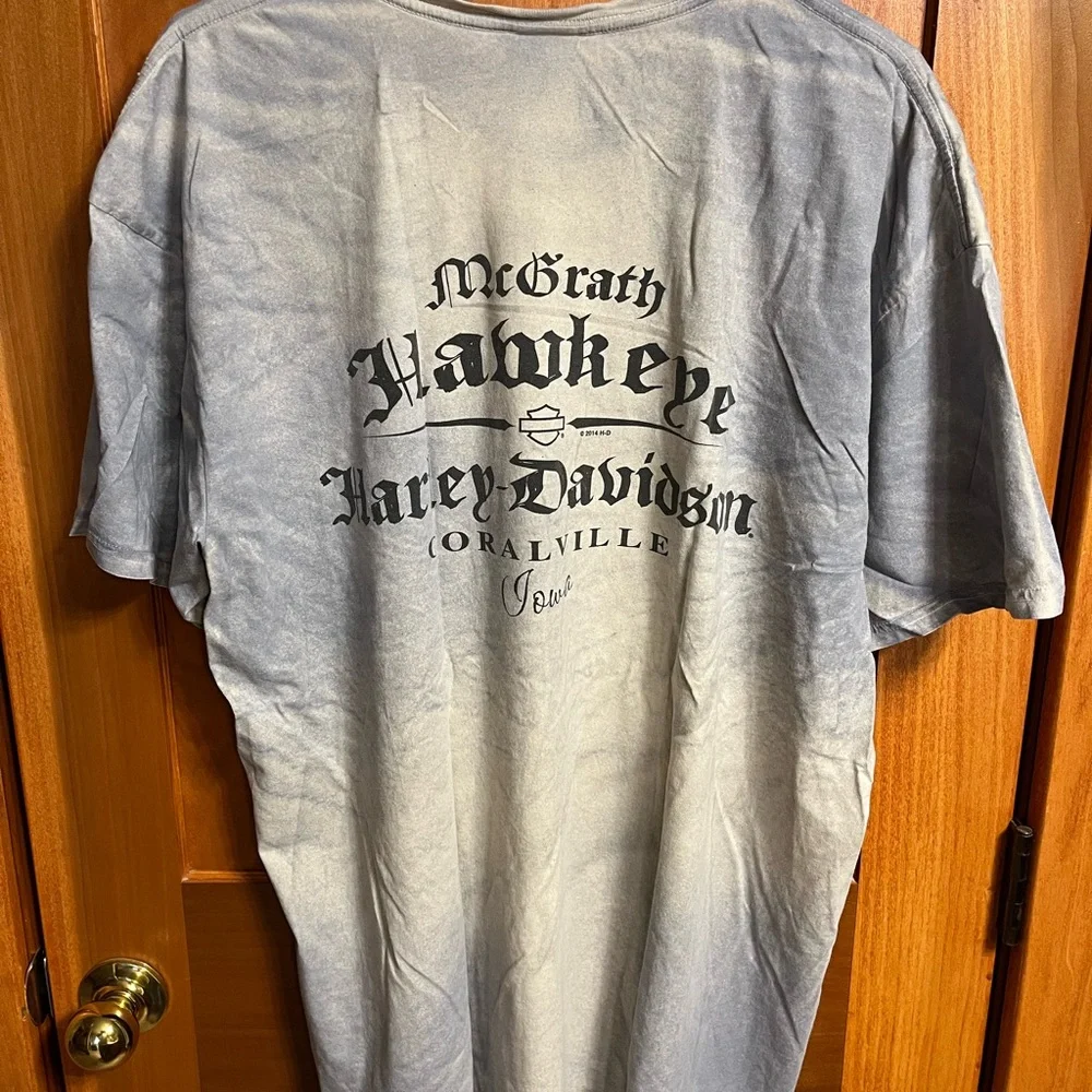 Harley-Davidson Vintage Light Blue Men's Tee - Picture 2 of 5